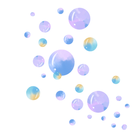 透明、彩色泡泡