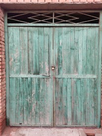 大门 木门 绿色门 复古门