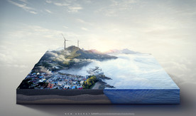 光伏发电创意合成海报