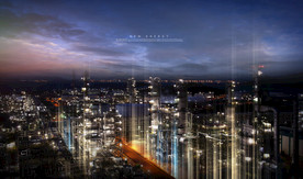 光伏发电创意合成海报