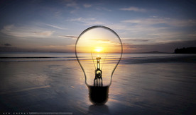 光伏发电创意合成海报