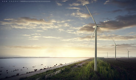 光伏发电创意合成海报