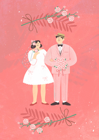 卡通结婚