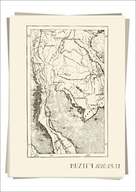 海域地域图素描画