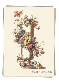 欧式复古长花瓶 静物图