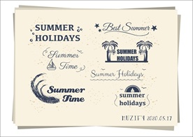 海滩假日 标题设计