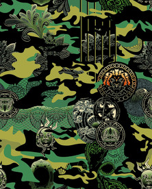 大牌男装线条迷彩