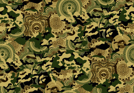 大牌抽象线条迷彩