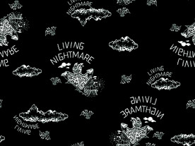 单色英文抽象男装