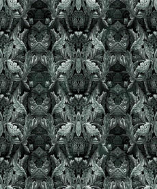 男装抽象对称花