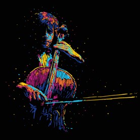 大提琴演奏简笔画