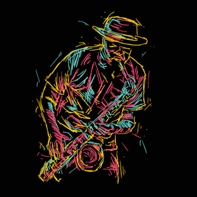 萨克斯演奏简笔画