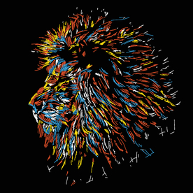 狮子头像简笔画