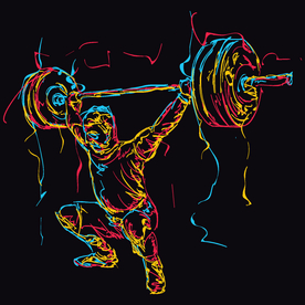 举重运动员简笔画