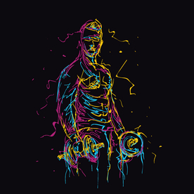 哑铃锻炼简笔画