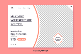 创意护肤品网站登陆界面