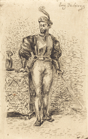 德拉克洛瓦素描绘画