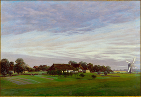 暗色风格古典风景油画