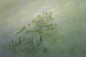 暗色风格古典风景油画