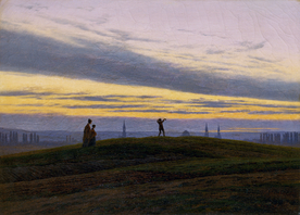 暗色风格古典风景油画