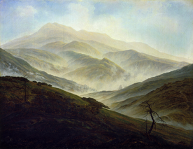 暗色风格古典风景油画