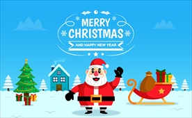 招手圣诞老人卡片