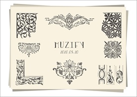 8款入边框底纹设计