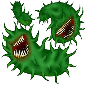 细菌 矢量细菌 卡通细菌 手绘