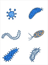 细菌 矢量细菌 卡通细菌 手绘