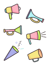 扬声器 呼喊 卡通 夸张 喇叭