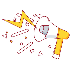 扬声器 呼喊 卡通 夸张 喇叭
