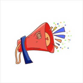 扬声器 呼喊 卡通 夸张 喇叭