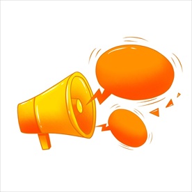 扬声器 呼喊 卡通 夸张 喇叭