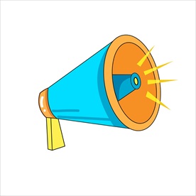 扬声器 呼喊 卡通 夸张 喇叭