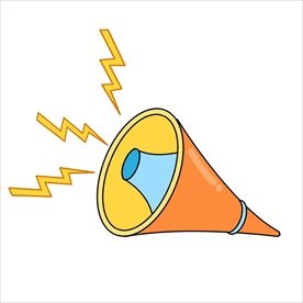 扬声器 呼喊 卡通 夸张 喇叭