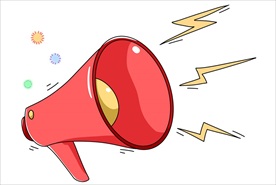 扬声器 呼喊 卡通 夸张 喇叭