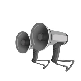 扬声器 呼喊 卡通 夸张 喇叭