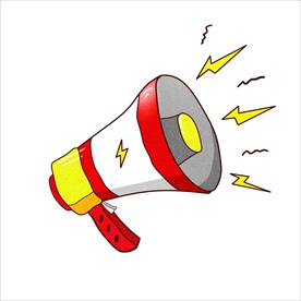 扬声器 呼喊 卡通 夸张 喇叭