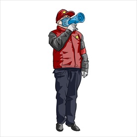 扬声器 呼喊 卡通 夸张 喇叭