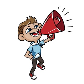 扬声器 呼喊 卡通 夸张 喇叭