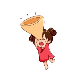 扬声器 呼喊 卡通 夸张 喇叭