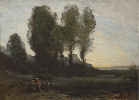 复古写实风景油画