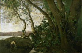 复古写实风景油画