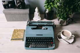 打字机特写图片