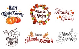 感恩节快乐艺术字