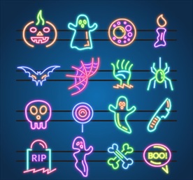 彩色万圣节图标