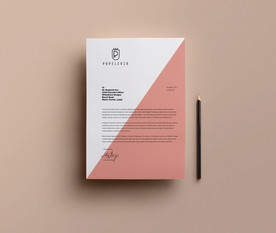 信纸俯视图样机