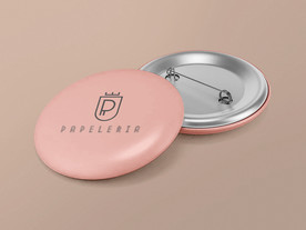 粉色金属胸章样机