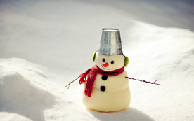 雪人冬日图片