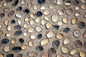 石子路鹅卵石路图片